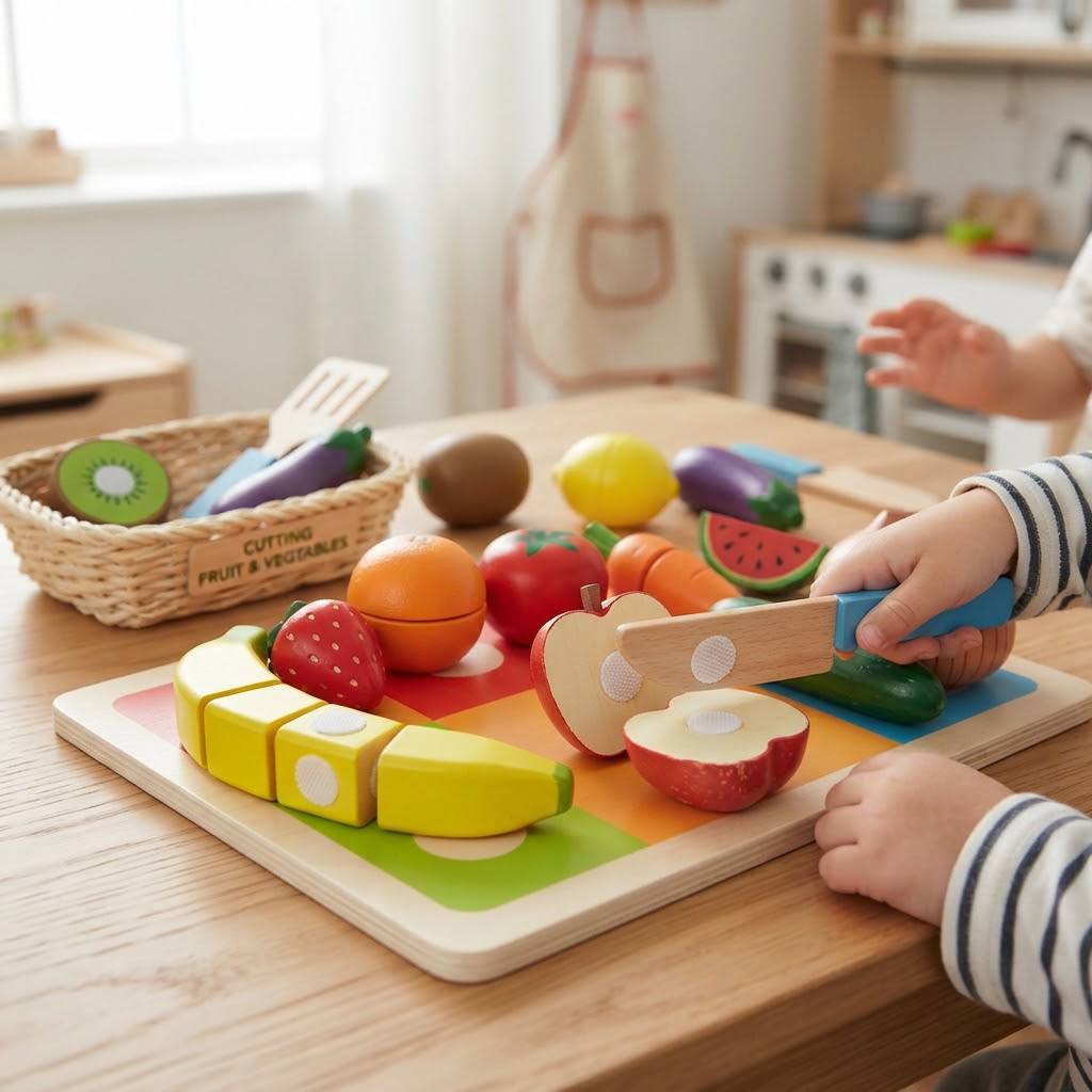 Velcro Cutting Food and Kitchen Play Set